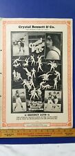 Antique 1926 Vaudeville Act Poster CRYSTAL BENNETT & CO Modern Athletic Girls B6 picture