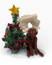 ANNALEE WINTER WOODS MOOSE 760422 w/ TREE Christmas Decor 2022 DOLL picture