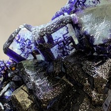 Natural Crystal QR-CODE Phantom Fluorite Cluster Rare Specimen Raw Mineral Focus picture