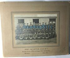 WW1 Army Pay Corps Woolwich Section September 1917  6 x 4.25 inch mounted  picture