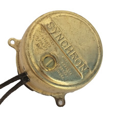 Vintage Hansen SYNCHRON Timing Clock Motor 4 RPM 110V 60Hz 3W - WORKING, Patina picture