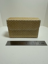 Vintage Coty carryall w/ compact, comb, perfume (some in bottle) & lipstick -423 picture