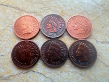 Lot of 6 1871 1872 1877 1878 1908 1909S picture