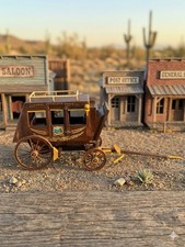 Vintage Central Overland Stage Co. Wooden Stagecoach Model Replica — 15