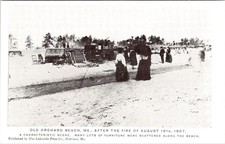 Old Orchard Beach, ME Maine AUGUST 15TH 1907 FIRE DAMAGE~BEACH DEBRIS Postcard picture