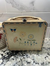 Vintage Aladdin Junior Miss Metal Lunchbox ~ 1956 picture