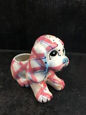 Vintage Japan Trimont Ware Ceramic Puppy Planter big eyes 7in picture