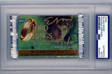 2001 Topps LOTR Fellowship Elijah Wood Signed “Frodo” Sealed Pack PSA/DNA picture