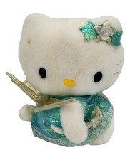 Vintage 2002 Nakajima Sanrio Japan Hello Kitty Angel Crinkle Dress 5” Plush RARE picture