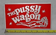 THE PUSSY WAGON  Cast Aluminum Car Club Plaque picture