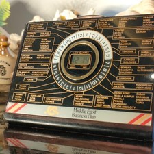 1980s Vintage Rare Works Desk World Time & Date Desk Digital Clock picture