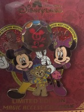 HKDL Hong Kong Chinese New Year 2014 Mickey Minnie Duffy LE 500 Disney Pin picture