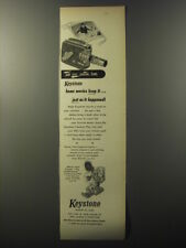 1953 Keystone Advertisement - Mayfair 16mm Magazine Camera, Belmont Projector picture