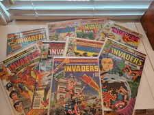 The Invaders Bronze Age Marvel comic lot of 9 issues 3 6 13 15 22 Annual 1 picture