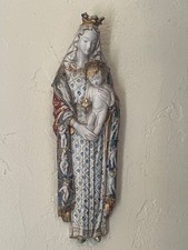 RARE 1930s Prof. E. Pattarino Italian Wall Figurine Statue Signed Catholic picture