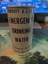 Vintage U.S. Military Emergency Drinking Water Can MIL-W-15117A Sealed Full picture