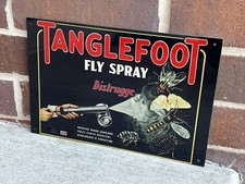 Tanglefoot Flypaper Hi Gloss Aluminum Vintage Style sign picture