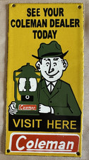Porcelain Enamel Coleman Dealer Sign 8