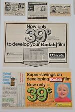 Vtg ads newspaper inserts 80s KODAK Clarks Print envelope Ephemera Photography  picture