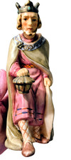 Vintage Goebel Porcelain Nativity King Stooping Figurine 1960s Wiseman Sighed picture
