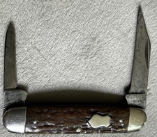 Vintage 1933-35 Remington Green Bone Equal End Jack Cigar Knife picture