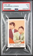 PSA 5 GEORGE HARRISON & JOHN LENNON of The BEATLES 1965 Dutch Gum Card 