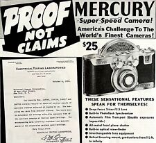 Mercury Univex Super Speed Camera 1939 Advertisement Photography DWKK10 picture