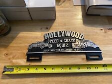 Hollywood Gorgeous License Plate Topper Frame Metal Patina NASCAR Racing GIFT picture