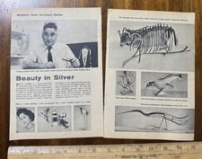 Vtg 1950s Magazine Article Paul Lobel Silversmith Jewelry Modernist Design picture