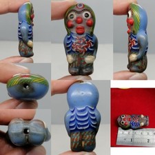 Old mosaic glass wonderful old carved amulet pendant picture