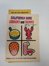 California Wine Cookery and Drinks Booklet Wine Advisory Board Vintage 1967 picture