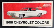 Original  1969 Chevrolet Factory Paint Chip Colors Folder Brochure  w/Corvette picture