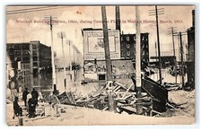 1913 March Postcard Wrecked Building Greatest Flood Modern History Dayton OH picture