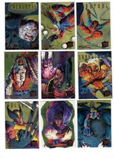 1995 FLEER ULTRA X-MEN HUNTERS & STALKERS 9-CARD GOLD INSERT SET NM/MINT picture