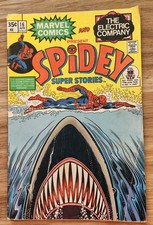 Spidey Super Stories #16 Key Issue | Jaws Homage Cover Rare | Marvel 1976 Comic picture