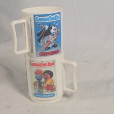 Vintage 1986 Garbage Pail Kids Plastic Stacking Mugs Lot Peter Pan Topps OS1 OS2 picture