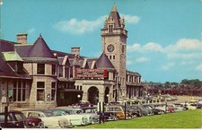 Portland ME Union Train Station, RR Depot, Cars 1950-60 Maine Chrome picture