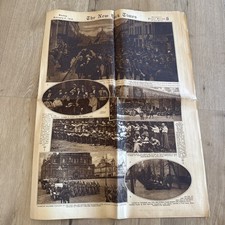 1919 antique NEW YORK TIMES rotogravure PARADE WWI SHIPS ADS FASHION picture