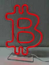 Bitcoin Neon Sign, Handmade Bitcoin Led Neon Orange Light picture