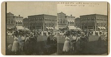 INDIANA STEREOVIEW - Hartford City - Firemen's Day Celebration - CH Tuttle c1909 picture