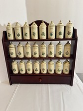 1992 Vintage COMPLETE  Lenox Spice Garden Spice Jars Porcelain Set 24 And Rack ~ picture