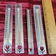 12X LOT MIXED BRAND NOS ALUMINUM SMALL WALL SCIENCE MATH LAB THERMOMETER picture