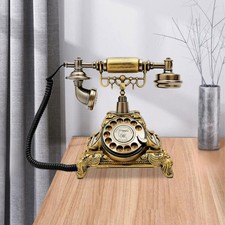 Vintage Rotary Dial Telephone Phone Working Vintage Retro Old Fashion Telephone picture