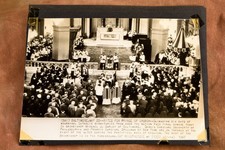Archbishop Michael J. Curley Funeral Baltimore MD 1947 AP Wire Photo V38 picture