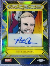 2026 Topps Chrome Marvel Cordially Invited SSP  Pete Alonso CIA-PA Autograph picture