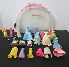 Disney Princess Mini Princesses Dress Up Lot w/ Original Case 30 Pc Tiana picture
