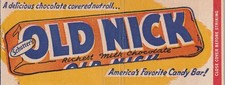 BOBTAIL MATCHBOOK COVER - OLD NICK CANDY BAR - FULL LENGTH picture