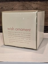 HTF Red Envelope Large Wish Silver Plated Ball Ornament with Box Never Used picture