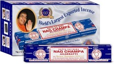 Satya Sai Baba Nag Champa Agarbatti Pack of 12 Incense 15g*12=180g, Brown picture
