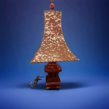 Vintage Haeger Pagoda Lamp All Original HTF Red Drip Glaze picture